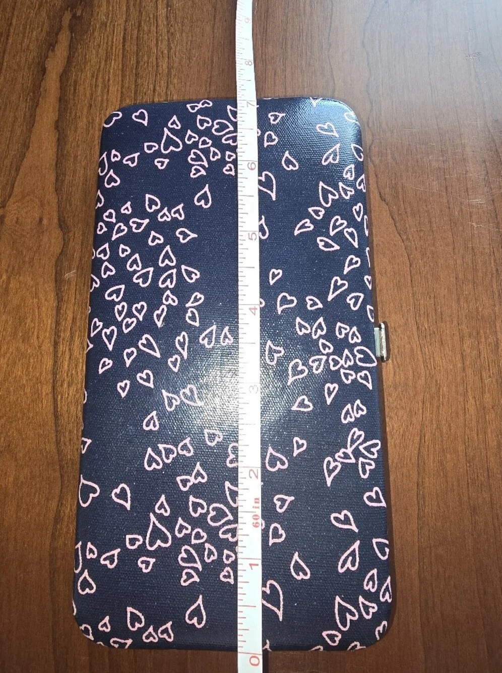 Target Navy and Pink Heart 💖 Snap Wallet with Gold Interior, Like New Condition